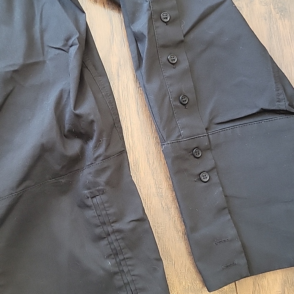 Chico's Black Button-Front Collared Blouse - image 3